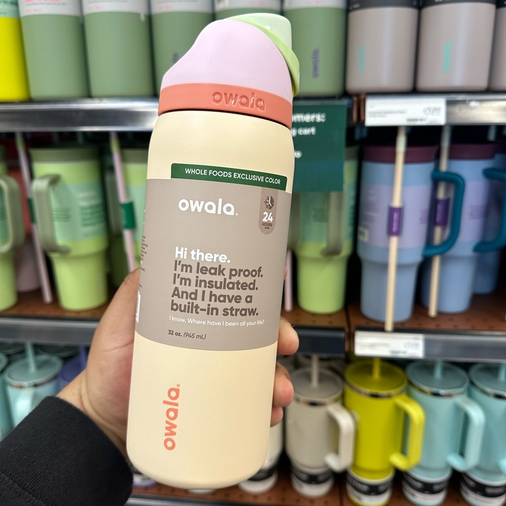 Owala Freesip 32oz Water Bottle Whole Foods Exclusive Desert Bloom NEW!!!